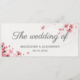 Elegant roze kerry bloeit de bruiloft van het huwe menu