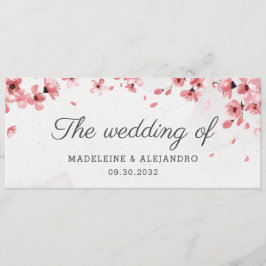 Elegant roze kerry bloeit de bruiloft van het huwe menu