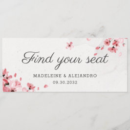 Elegant roze kersen bloesem vindt je plaats menu