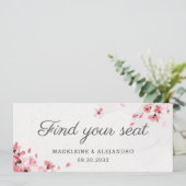 Elegant roze kersen bloesem vindt je plaats menu (Staand voorkant)