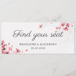 Elegant roze kersen bloesem vindt je plaats menu