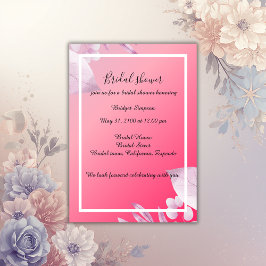 Elegant roze kersenbloemen groen vrijgezellenfeest kaart