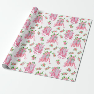 Elegant Roze Kersenbloesem Patroon   Waterverf  Cadeaupapier