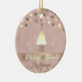 Elegant roze kerst keramisch ornament (Rechts)