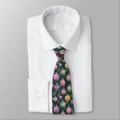 Elegant Roze Kerstbalpatroon Stropdas (Gebonden)