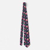 Elegant Roze Kerstbalpatroon Stropdas (Achterkant)