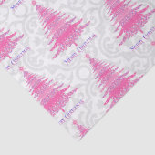 Elegant roze kerstboom cadeau tissuepapier (Detail)
