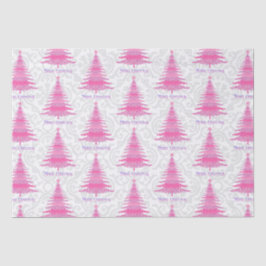 Elegant roze kerstboom cadeau tissuepapier