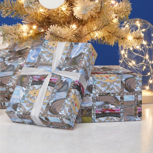 Elegant roze kerstcadeaupapier voor kerstmis 2 cadeaupapier (Feestdagen)