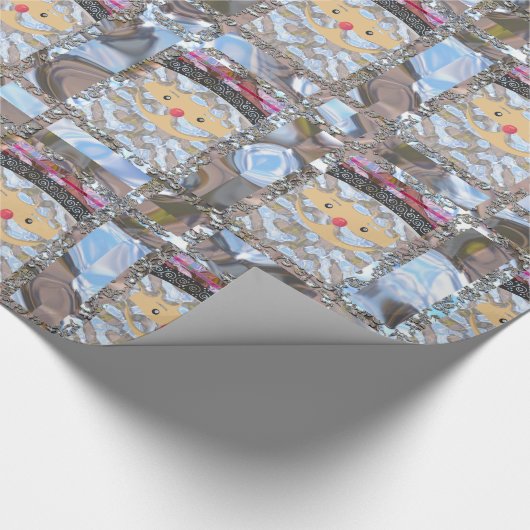 Elegant roze kerstcadeaupapier voor kerstmis 2 cadeaupapier (Hoek)