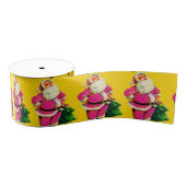 Elegant  roze kerstfeest grosgrain lint (Spoel)