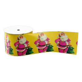 Elegant  roze kerstfeest grosgrain lint
