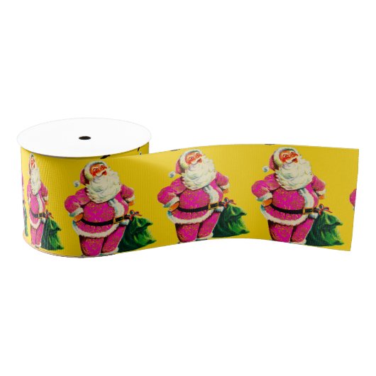 Elegant  roze kerstfeest grosgrain lint (Spoel)