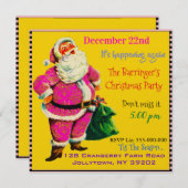 Elegant  roze kerstfeest kaart (Voorkant / Achterkant)