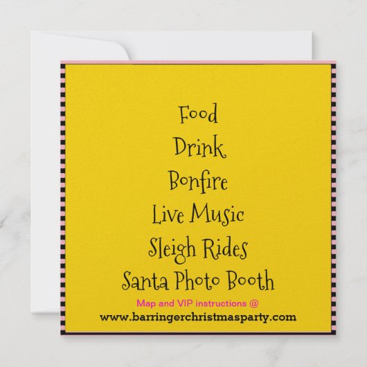 Elegant  roze kerstfeest kaart (Achterkant)