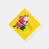 Elegant  roze kerstfeest servet (Hoek)