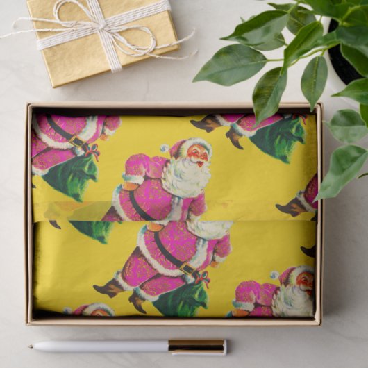 Elegant  roze kerstfeest tissuepapier (Geschenk)