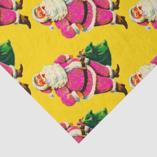 Elegant  roze kerstfeest tissuepapier (Detail)