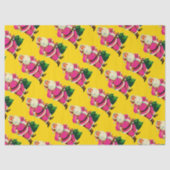 Elegant  roze kerstfeest tissuepapier (Voorkant)