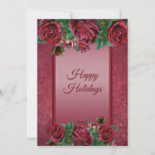 Elegant roze kerstfeestFeestdagen Kaart (Achterkant)