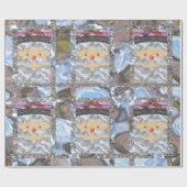 Elegant roze kerstkerstkerstkerkerst cadeaupapier (Vlak)