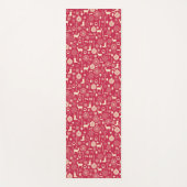 Elegant roze kerstpatroon | Yoga Mat (Voorkant)