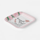 Elegant Roze Klasse 2025 Gefeliciteerd Afstudeerde Papieren Bordje (Gebogen)