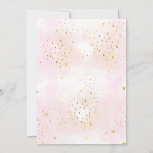 Elegant Roze Kleine Pompoen Sweet Girl Baby shower Kaart (Achterkant)