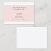 Elegant roze kleur Creative Simple Plain Trendy Visitekaartje (Voorkant / Achterkant)