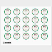 Elegant roze koekjesbakkerij ronde sticker (Vel)
