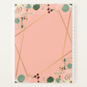 Elegant roze koraal drijvende kracht die zich aanp planner (Achterkant)