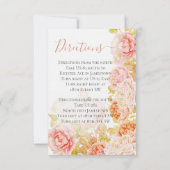 Elegant roze koraal geheim Roos Garden Wedding IV Kaart (Achterkant)