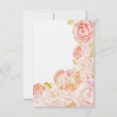 Elegant roze koraal geheim Roos Garden Wedding IV Kaart (Achterkant)