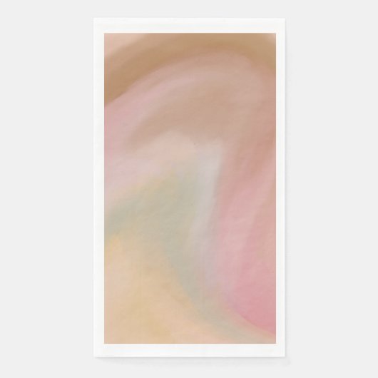 Elegant, Roze, Koraalkleuren, Pastel Abstract  Servet (Voorkant)