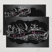 Elegant roze krijtbord Vrijgezellenfeest Kaart (Voorkant / Achterkant)