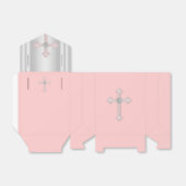 Elegant Roze Kruis Eerste Communie Bedankdoosjes (Uitgevouwen)