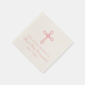 Elegant Roze Kruis Eerste Communie Custom servet (Hoek)