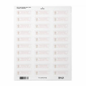 Elegant roze kruis met witte stof etiket (Full Sheet)