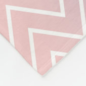 Elegant roze kwarts Blue pastel Chevron Naam Fleece Deken (Hoek)