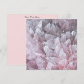 Elegant Roze Kwarts Gem Mind Body Spirit Energy Bedankkaart (Voorkant / Achterkant)