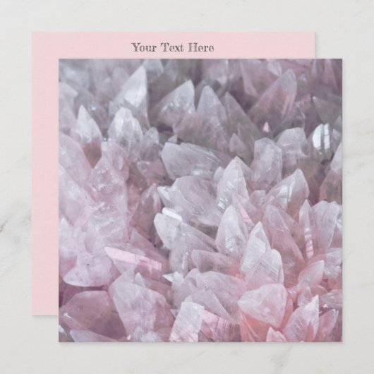 Elegant Roze Kwarts Gem Mind Body Spirit Energy Bedankkaart (Voorkant / Achterkant)