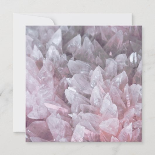 Elegant Roze Kwarts Gem Mind Body Spirit Energy Bedankkaart (Voorkant)