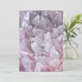 Elegant Roze Kwarts Gem Mind Body Spirit Energy Kaart (Staand voorkant)