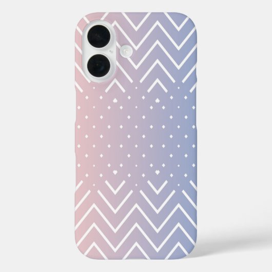 Elegant roze kwartsblauw pastel Cute Chevron Case-Mate iPhone Case (Achterkant)