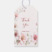 Elegant roze Label van Floral Gift Cadeaulabel (Achterkant)