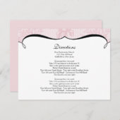 Elegant Roze Lace Direction Card Informatiekaartje (Voorkant / Achterkant)