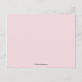 Elegant Roze Lace Direction Card Informatiekaartje (Achterkant)