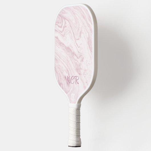 Elegant roze lavendel marmer gepersonaliseerd Init Pickleball Paddle (Links)