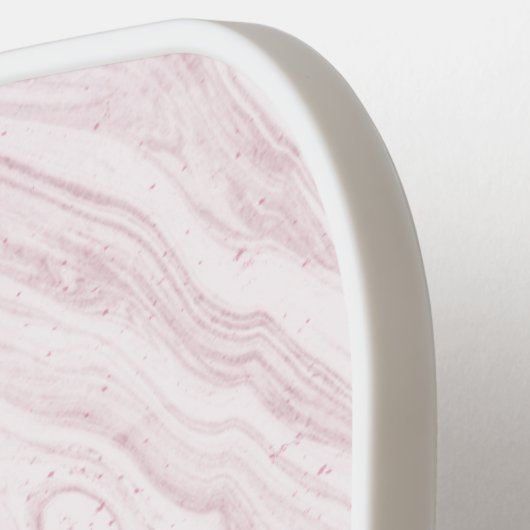 Elegant roze lavendel marmer gepersonaliseerd Init Pickleball Paddle (Links Detail)