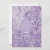 Elegant roze lavender glitter floral Weddenschap Kaart (Achterkant)